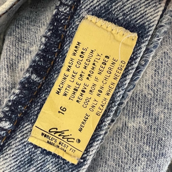 Chic Jeans Vintage acid wash mom shorts denim shorts 16 - Picture 4 of 5